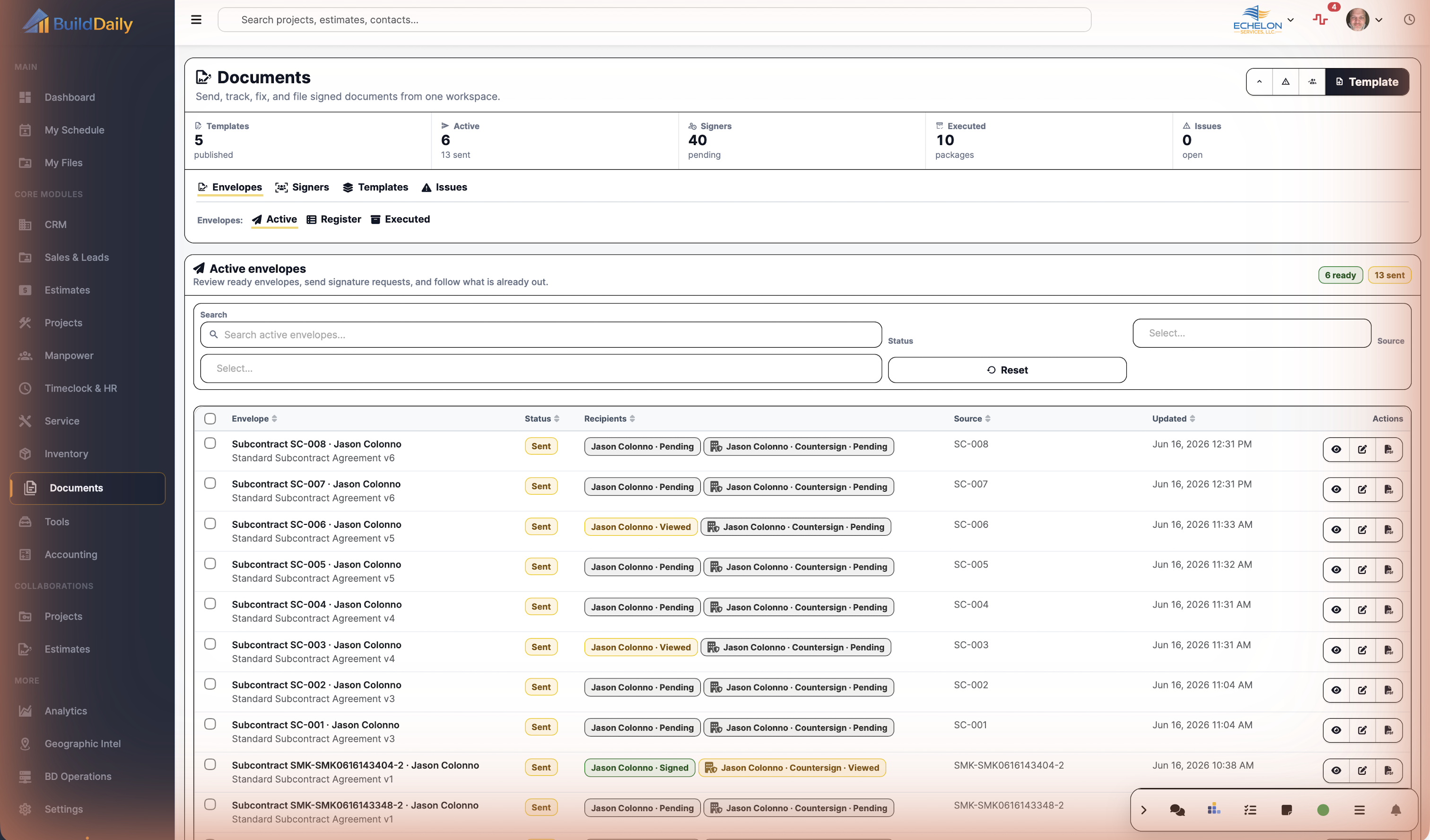 Documents workspace overview